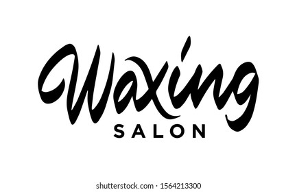 Waxing salon. Inspirational quote handwritten. Concept for beauty salon, cosmetology procedures. Fashion design. Vector illustration.
