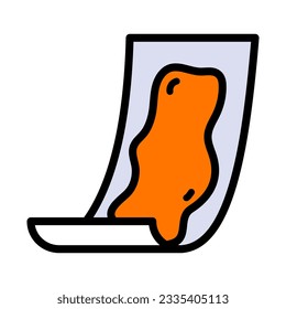Waxing strips color linear icon. Natural, soft, wax. Body hair removal equipment. Tools for depilation. Flat symbol. Vector isolated illustration.