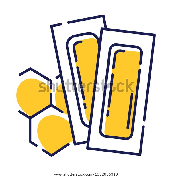 Waxing Strips Yellow Color Icon Natural Stock Vector Royalty Free