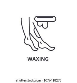 waxing thin line icon, sign, symbol, illustation, linear concept, vector 