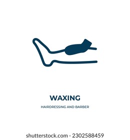 waxing vector icon. waxing, wax, honey filled icons from flat hairdressing and barber shop concept. Isolated black glyph icon, vector illustration symbol element for web design and mobile apps