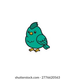 waxwing vector illustration with amazing shape