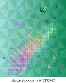 way arrow background icon