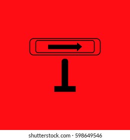 Way arrow flat icon