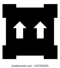 Way up arrow glyph icon
