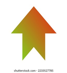 Up Way Arrow Icon Gradient Vector