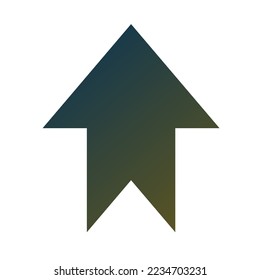 Up Way Arrow Icon Gradient Vector