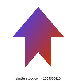 Up Way Arrow Icon Gradient Vector