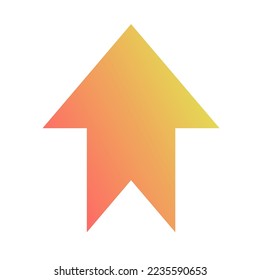 Up Way Arrow Icon Gradient Vector