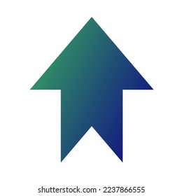 Up Way Arrow Icon Gradient Vector