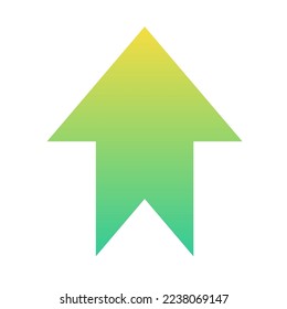 Up Way Arrow Icon Gradient Vector