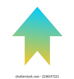 Up Way Arrow Icon Gradient Vector