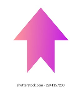 Up Way Arrow Icon Gradient Vector
