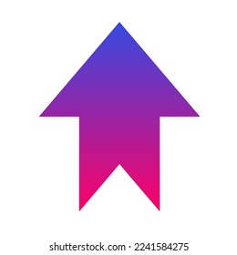Up Way Arrow Icon Gradient Vector