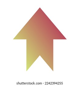 Up Way Arrow Icon Gradient Vector