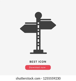 way arrow icon vector. Way sign symbol. Signboard icon.