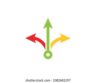 Way arrows logo template