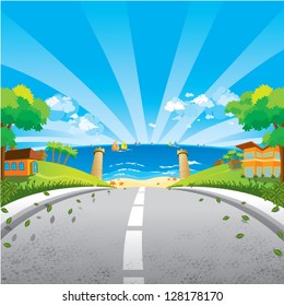 The way to the beach