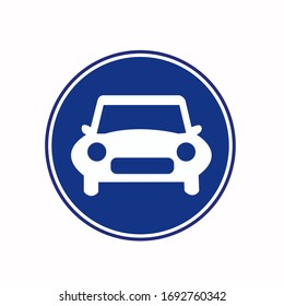 Way Of Car Traffic Road Signs, Vector Illustration, Isolate On White Background Label.