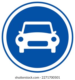 Way Of Car Traffic Road Signs, Vector Illustration, Isolate On White Background Label. EPS10