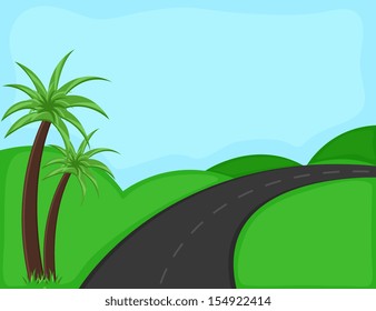 way - Cartoon Background Vector
