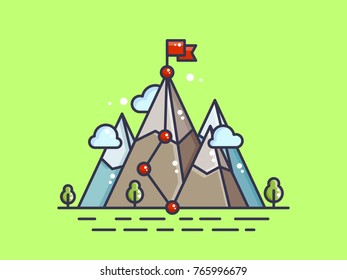 way of climbing a mountain