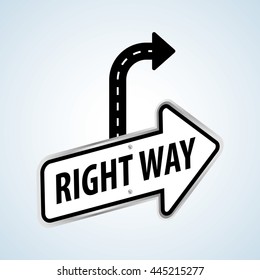 Way concept with icon design, vector illustration 10 eps graphic.