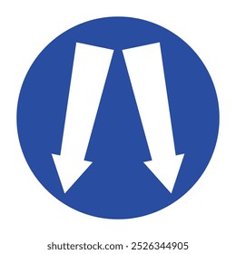 Way direction arrow icon, vector logo design. Blank traffic road sign set, direction empty street signs. Sticker silhouette road direction arrow traffic sign. Road signpost symbol. EPS 10