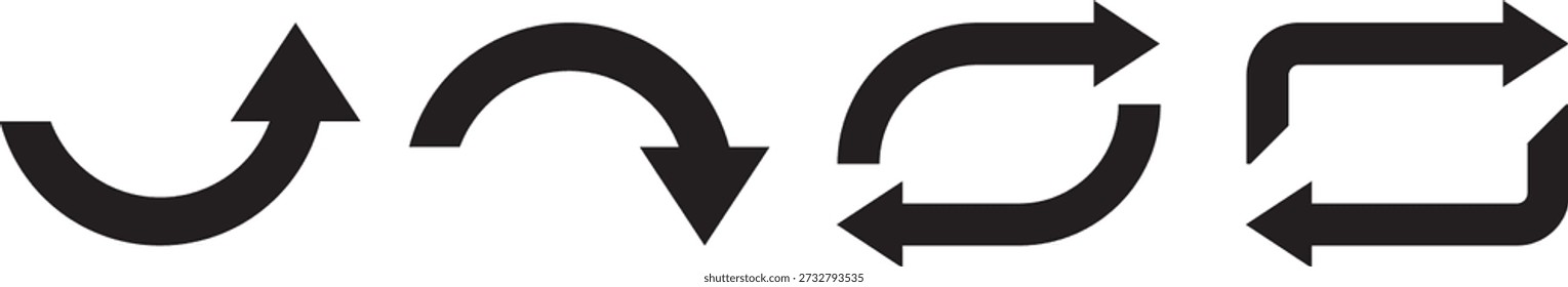 way direction arrow sign. Mega set of way direction arrow sign. Way sign. Road navigation arrows. Black Arrow Sign Direction Icon Set. Vector Image