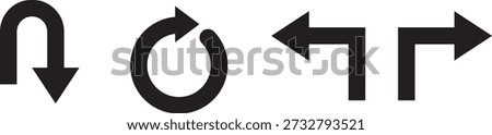 way direction arrow sign. Mega set of way direction arrow sign. Way sign. Road navigation arrows. Black Arrow Sign Direction Icon Set. Vector Image