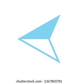 Way direction arrow, Wind direction Icon, road direction, road direction icon, vector illustration
