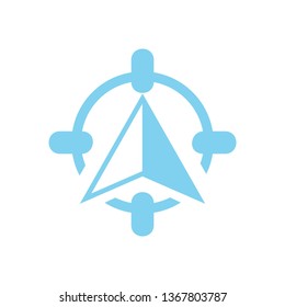 Way direction arrow, Wind direction Icon, road direction, road direction icon, vector illustration
