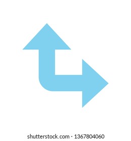 Way direction arrow, Wind direction Icon, road direction, road direction icon, vector illustration
