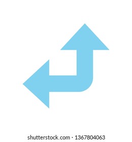 Way direction arrow, Wind direction Icon, road direction, road direction icon, vector illustration
