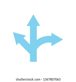 Way direction arrow, Wind direction Icon, road direction, road direction icon, vector illustration
