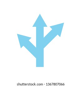 Way direction arrow, Wind direction Icon, road direction, road direction icon, vector illustration
