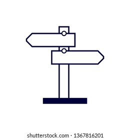 Way direction arrow, Wind direction Icon, road direction, road direction icon, vector illustration
