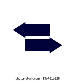Way direction arrow, Wind direction Icon, road direction, road direction icon, vector illustration
