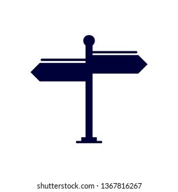 Way direction arrow, Wind direction Icon, road direction, road direction icon, vector illustration
