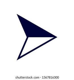 Way direction arrow, Wind direction Icon, road direction, road direction icon, vector illustration
