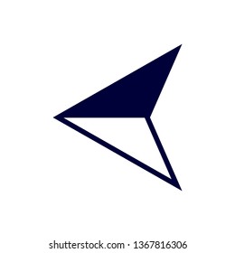 Way direction arrow, Wind direction Icon, road direction, road direction icon, vector illustration
