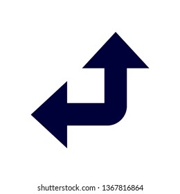 Way direction arrow, Wind direction Icon, road direction, road direction icon, vector illustration
