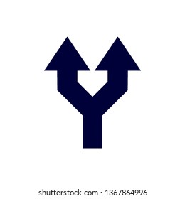 Way direction arrow, Wind direction Icon, road direction, road direction icon, vector illustration
