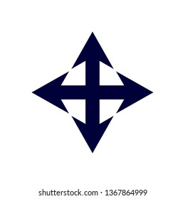 Way direction arrow, Wind direction Icon, road direction, road direction icon, vector illustration
