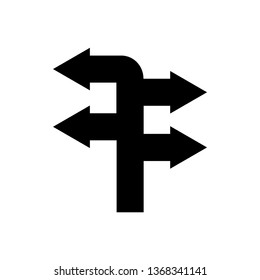 Way direction arrow, Wind direction Icon, road direction, road direction icon, vector illustration
