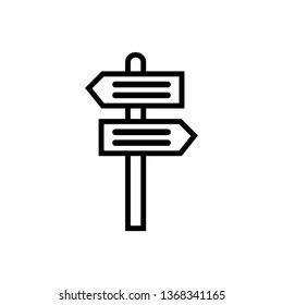 Way direction arrow, Wind direction Icon, road direction, road direction icon, vector illustration
