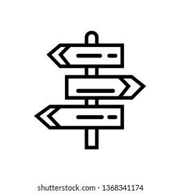 Way direction arrow, Wind direction Icon, road direction, road direction icon, vector illustration
