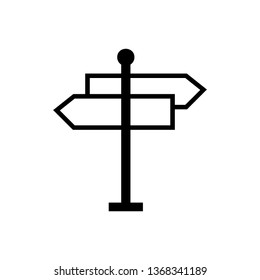 Way direction arrow, Wind direction Icon, road direction, road direction icon, vector illustration
