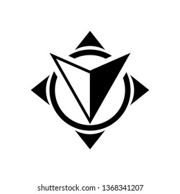 Way direction arrow, Wind direction Icon, road direction, road direction icon, vector illustration
