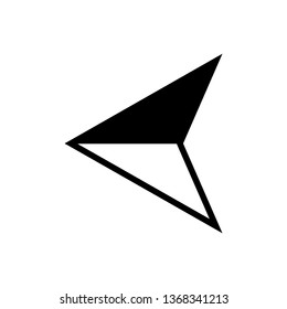 Way direction arrow, Wind direction Icon, road direction, road direction icon, vector illustration
